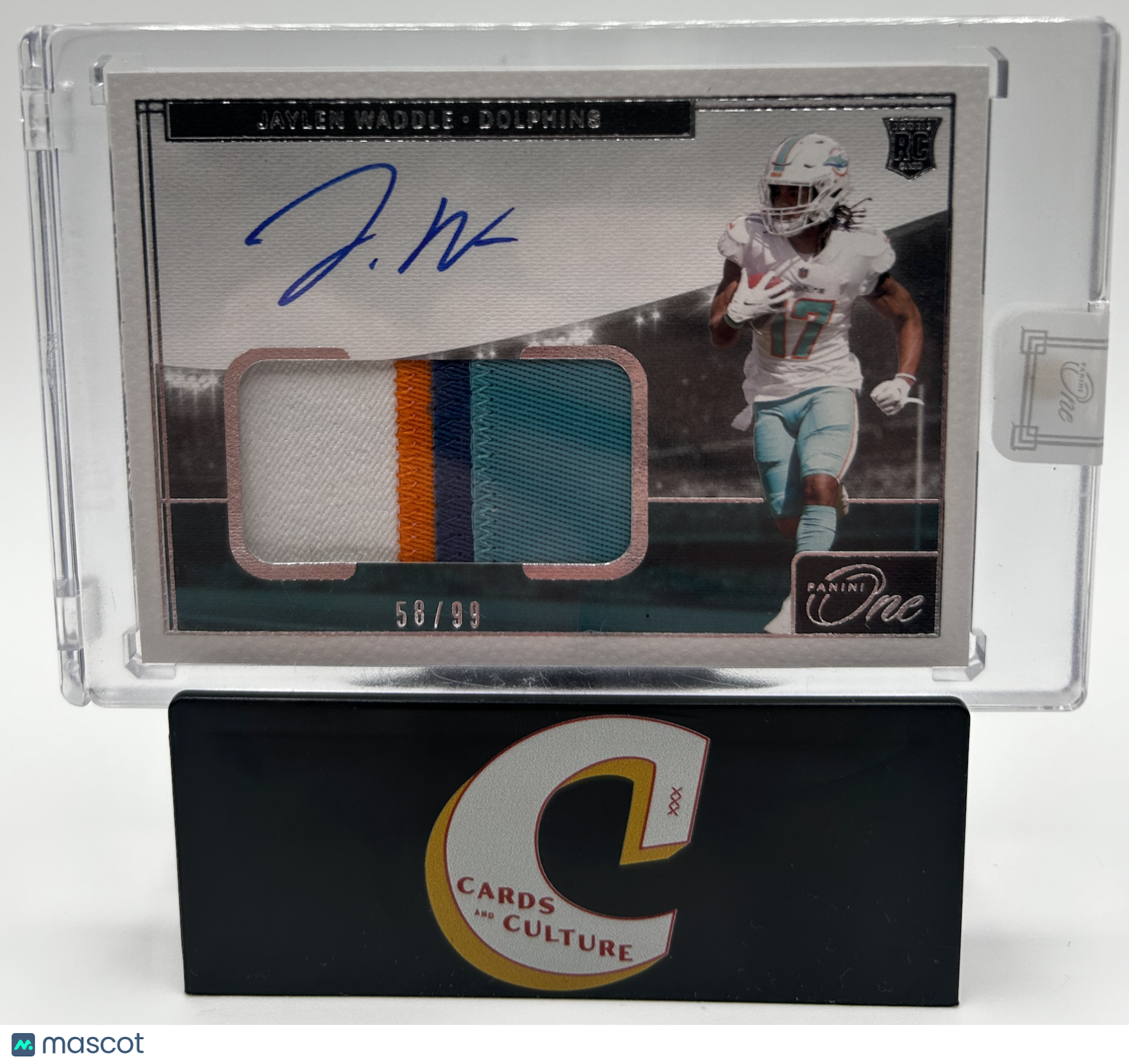 2022 Panini One Jaylen Waddle 4 Color RPA /99