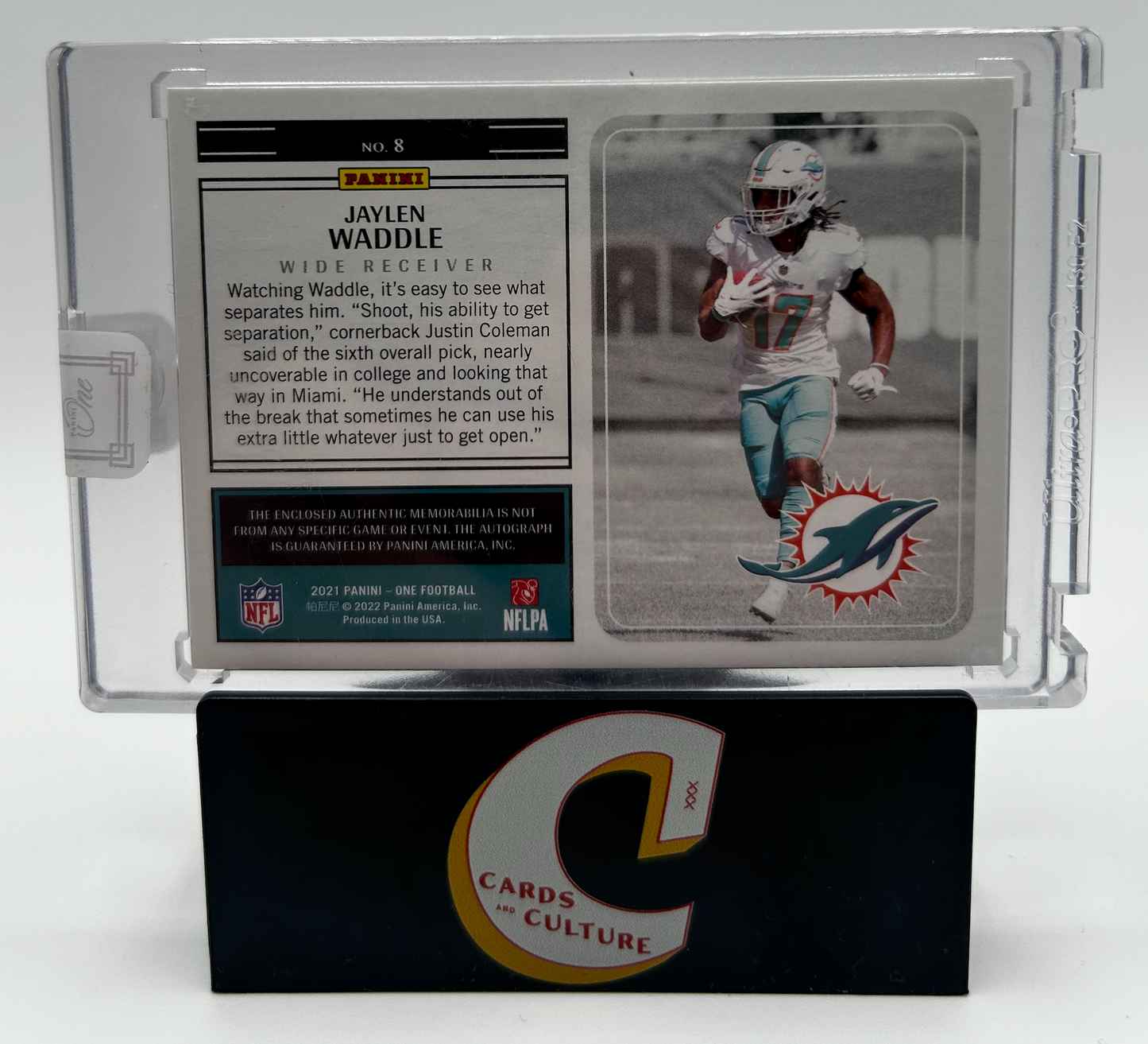 2022 Panini One Jaylen Waddle 4 Color RPA /99