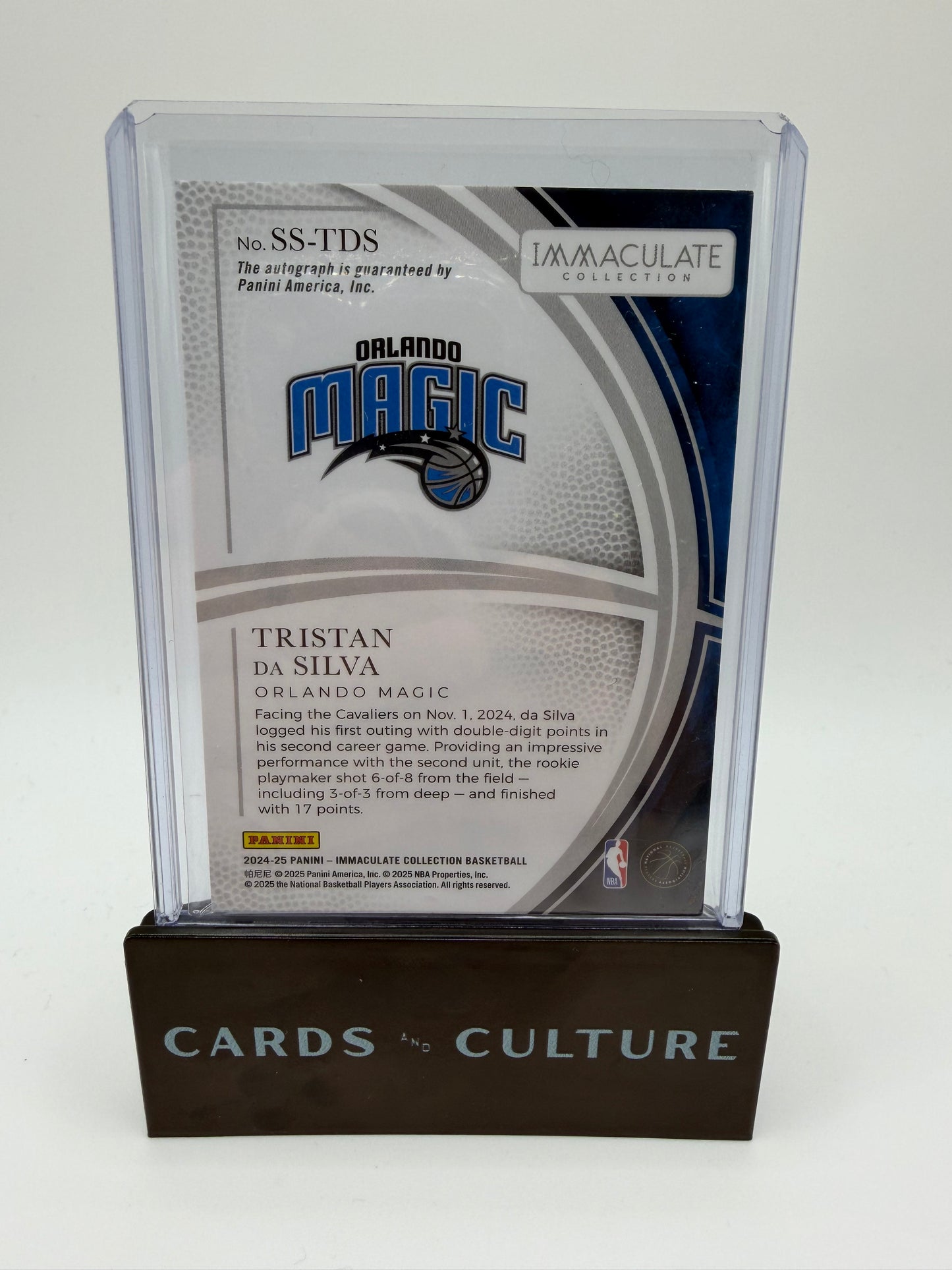 2025 Panini Immaculate Collection Tristan da Silva RC /99 Rookie Auto