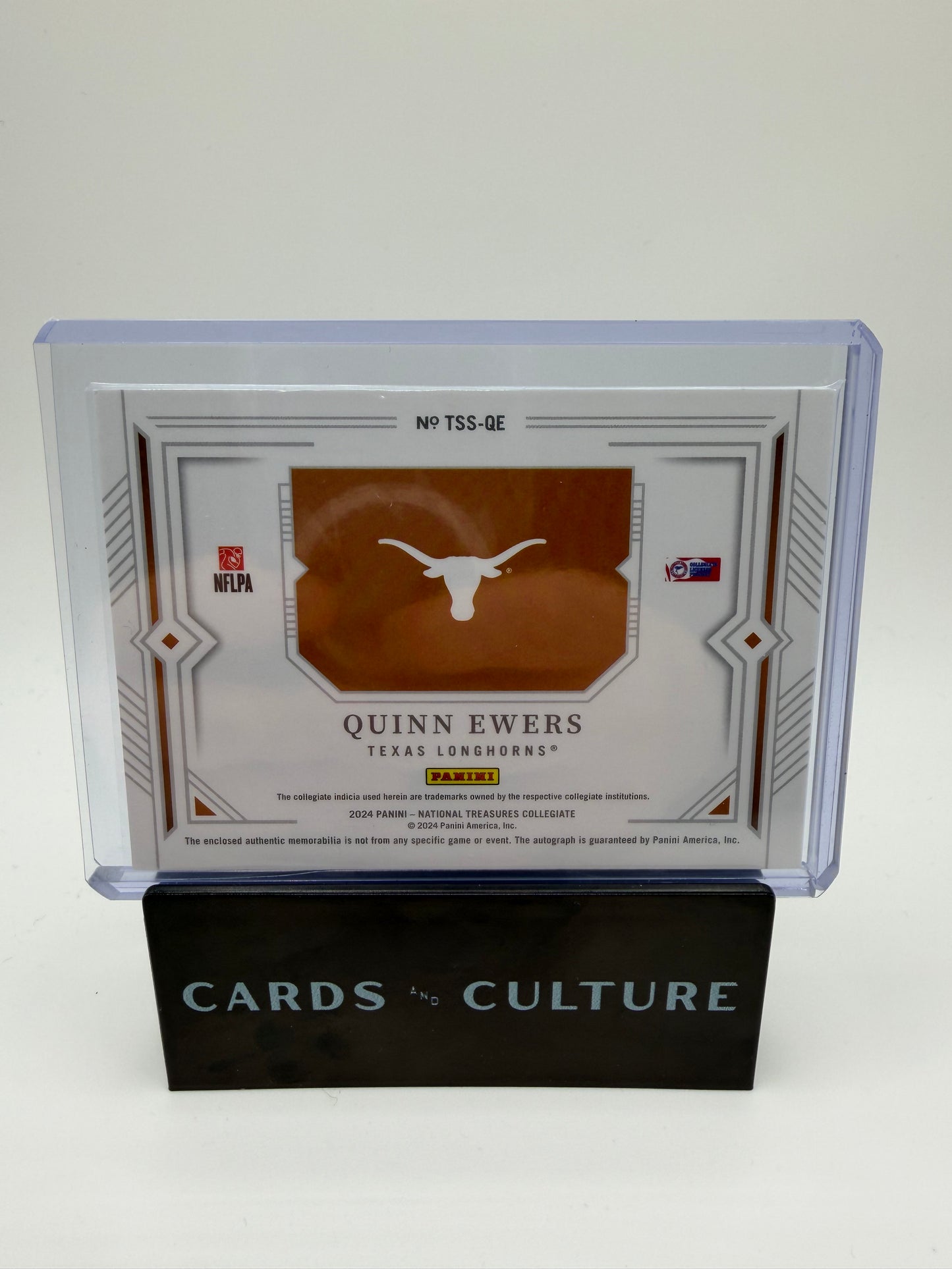 2024 Panini National Treasures Collegiate Quinn Ewers /49 Rated Prospect Auto