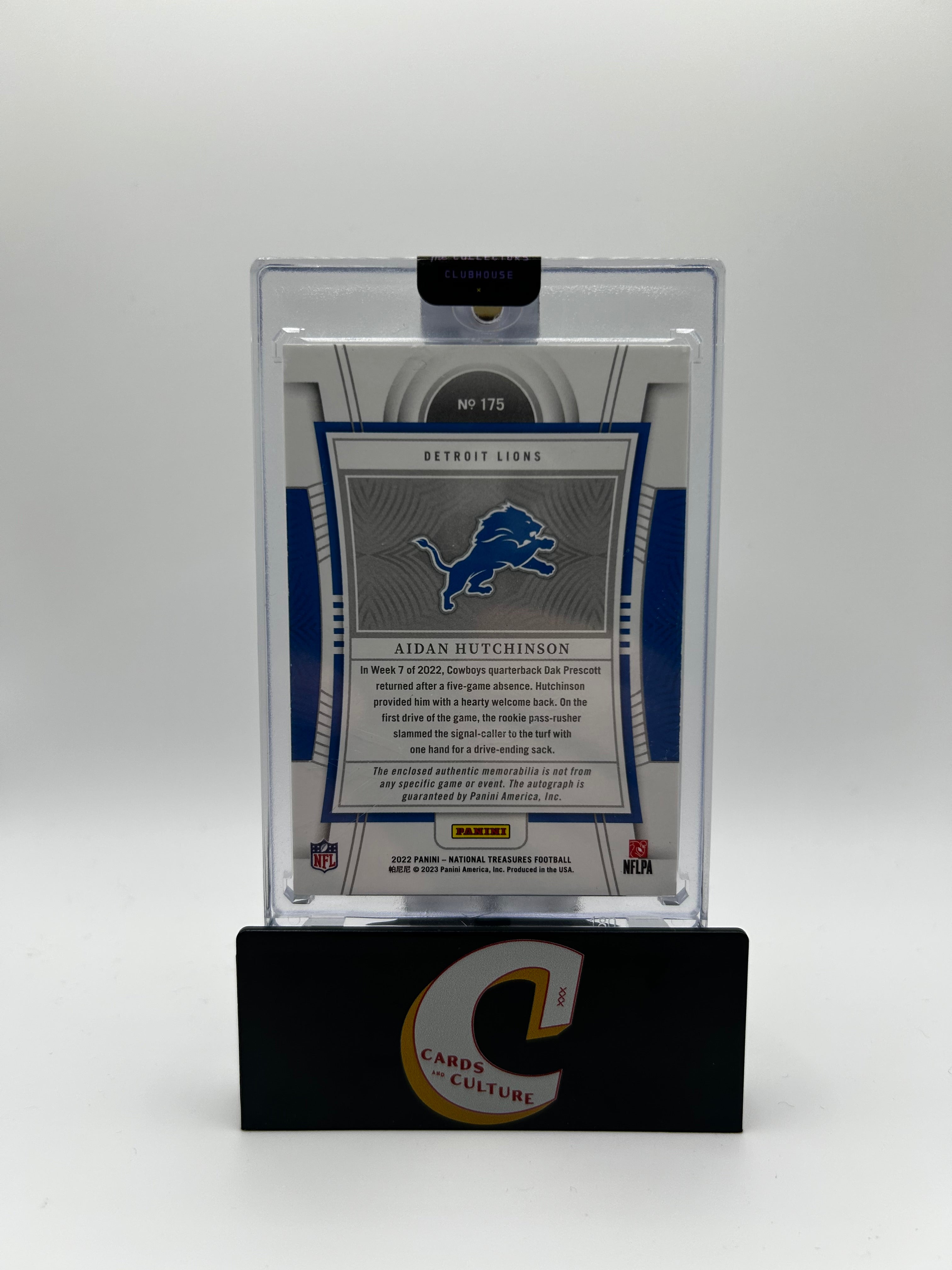 2023 Panini National Treasures Aidan Hutchinson RPA On Card Auto /25