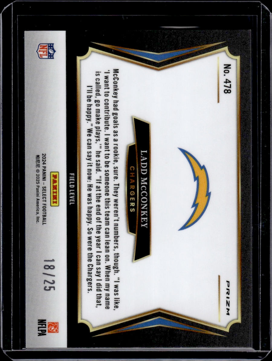 2025 Panini Select Football Field Level Ladd McConkey Tie-Dye /25 RC