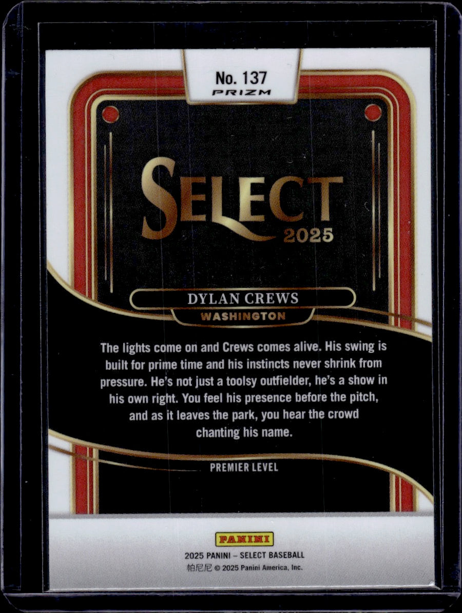 2025 Panini Select Prizm Dylan Crews Tiger Stripe SSP RC