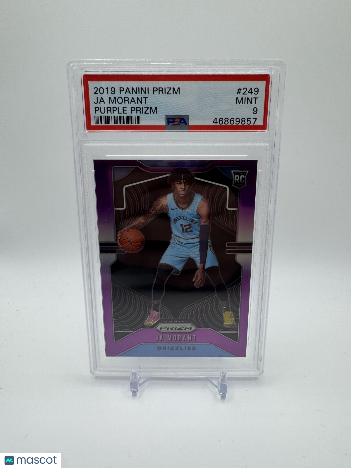 2019 Panini Prizm Ja Morant Purple RC /75 PSA 9