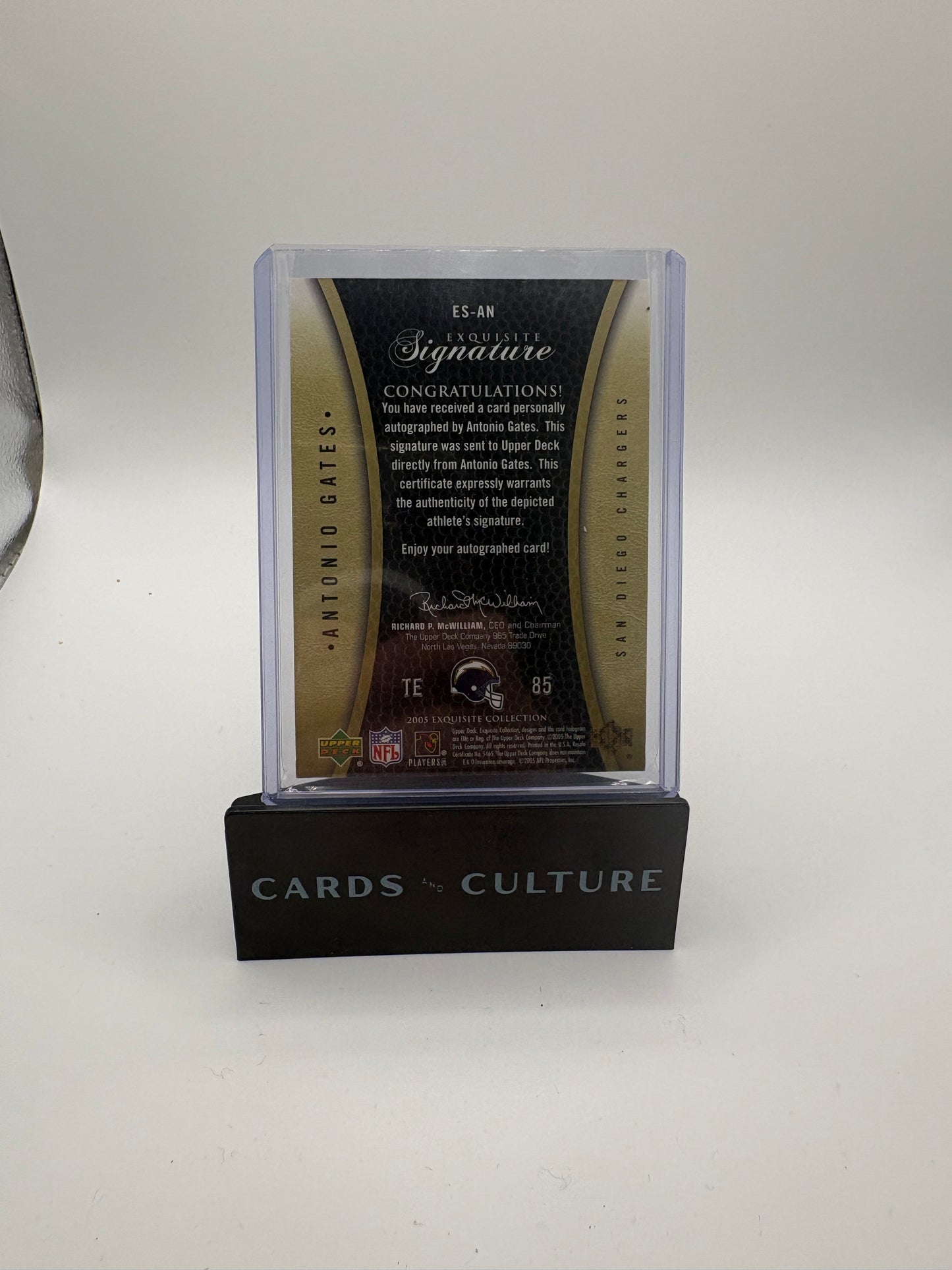 2005 Upper Deck Exquisite Collection Exquisite Signature Antonio Gates /35
