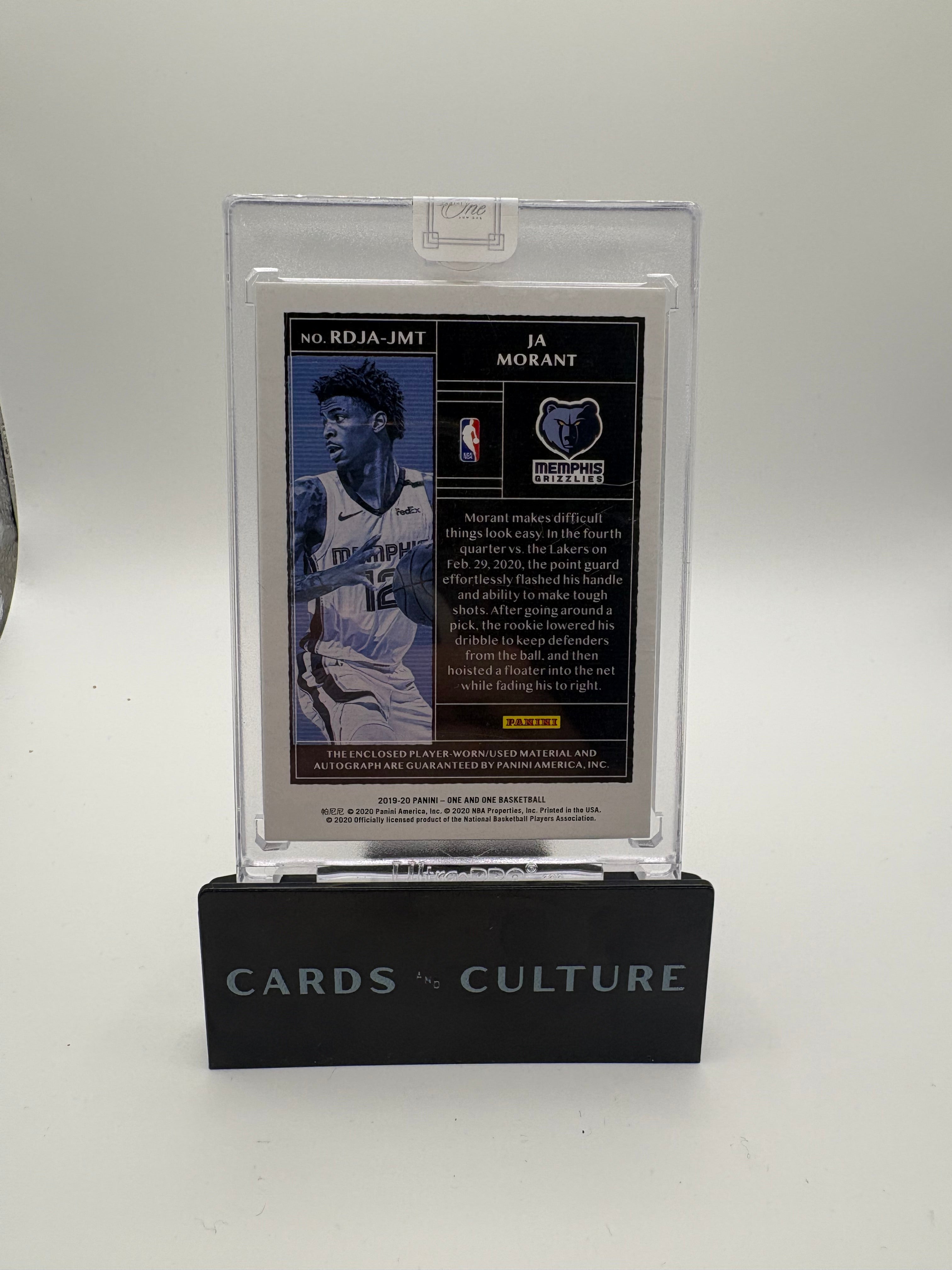 2019 Panini One and One Basketball Ja Morant RPA /49 SEALED