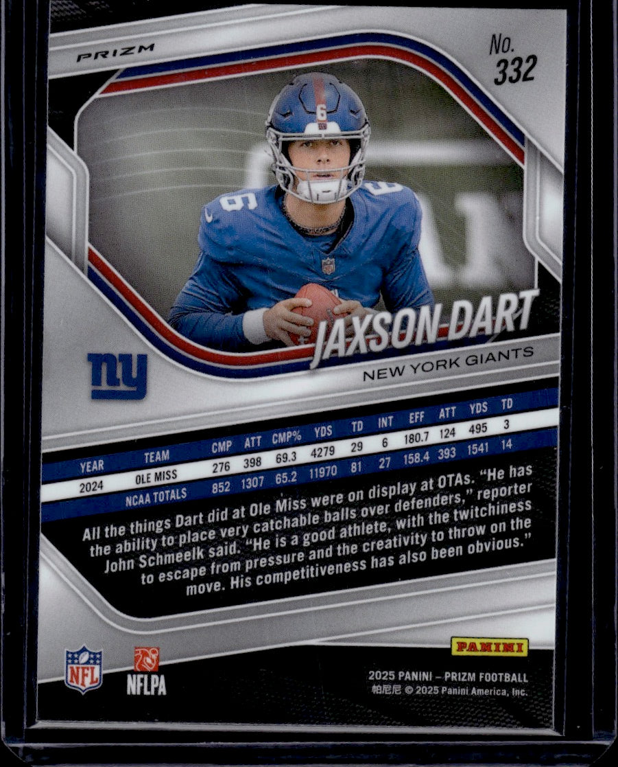 2025 Panini Prizm Jaxson Dart Silver RC