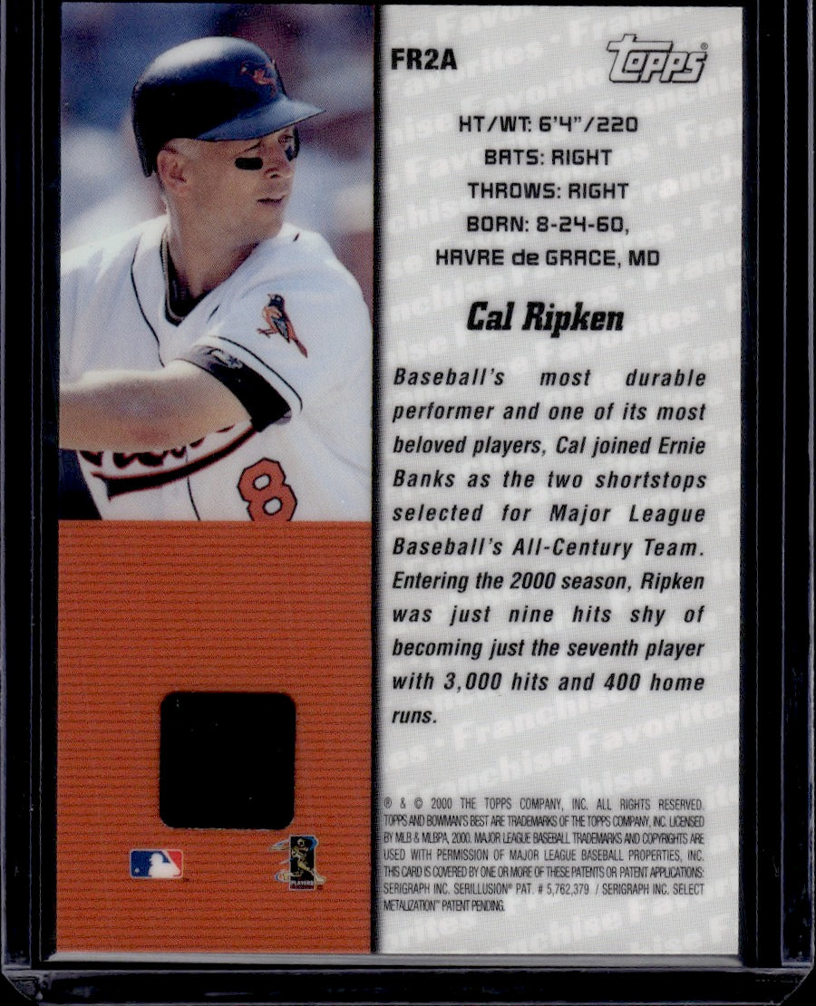 2000 Bowman's Best Franchise Favorites Cal Ripken Auto