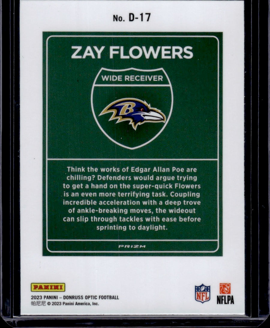 2023 Panini Donruss Optic Downtown Zay Flowers RC
