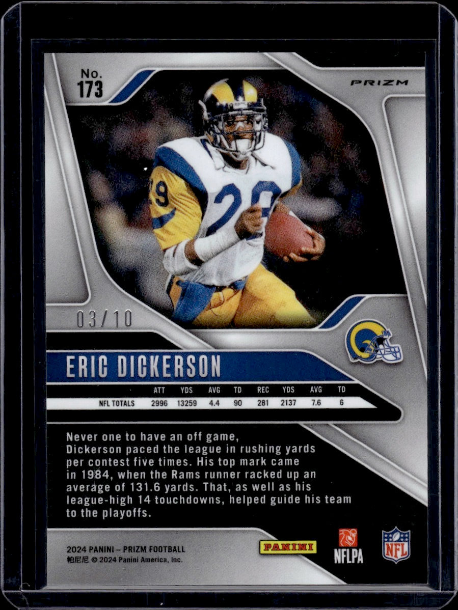2024 Panini Prizm Football Eric Dickerson Gold Vinyl 03/10