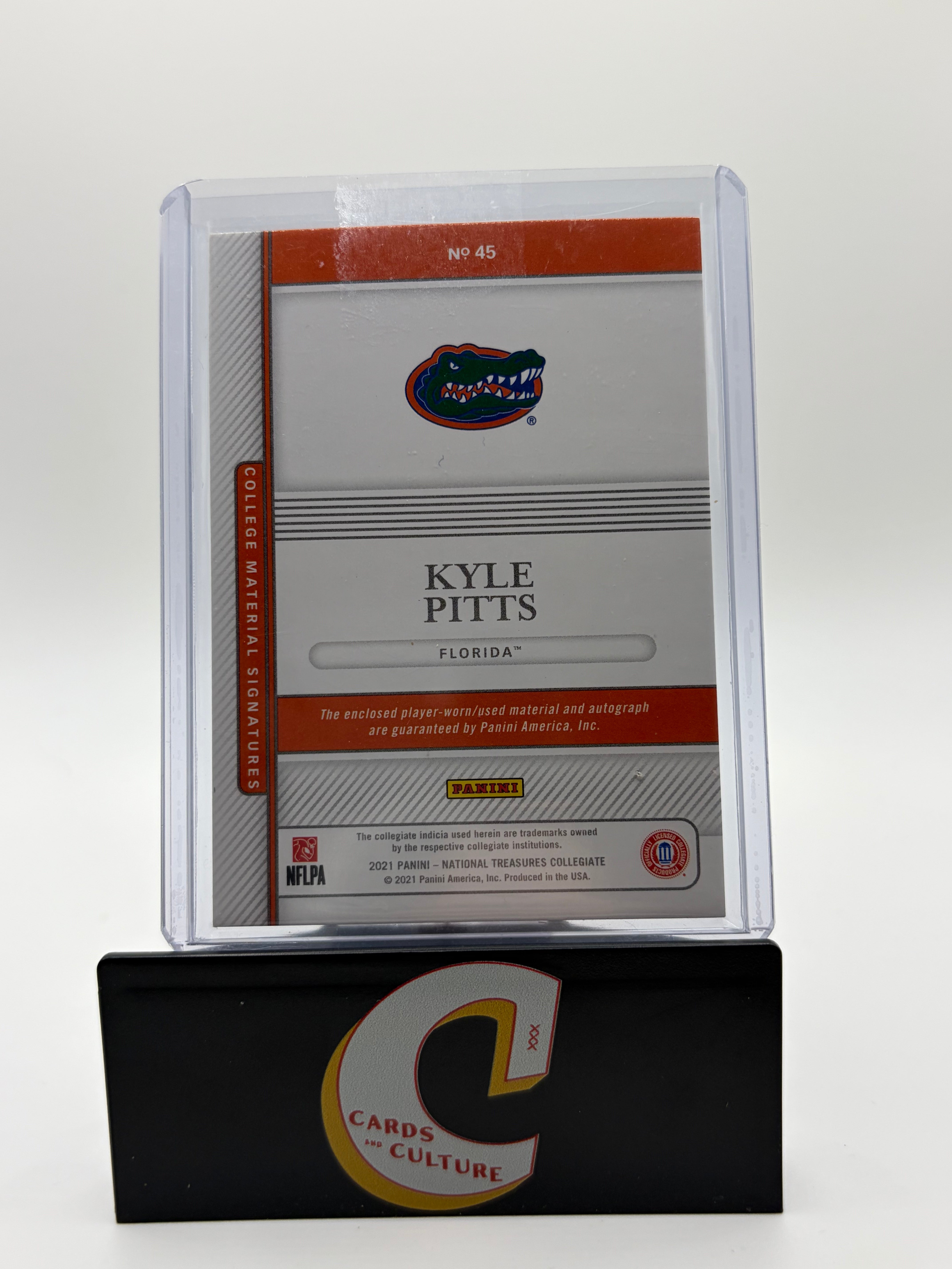 2021 Panini National Treasures Collegiate Kyle Pitts Green RPA 5/5