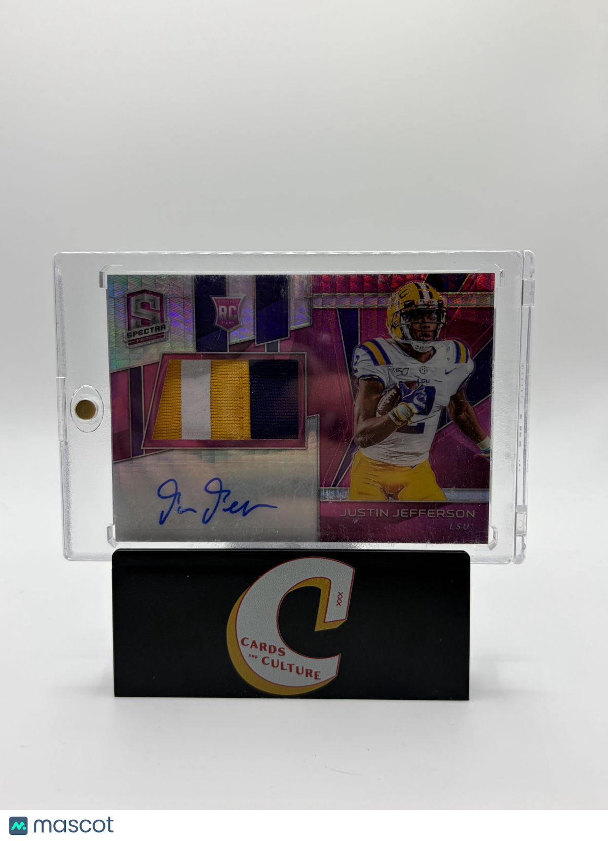 2020 Panini Chronicles Draft Picks Spectra Prizm Justin Jefferson Pink RPA /15