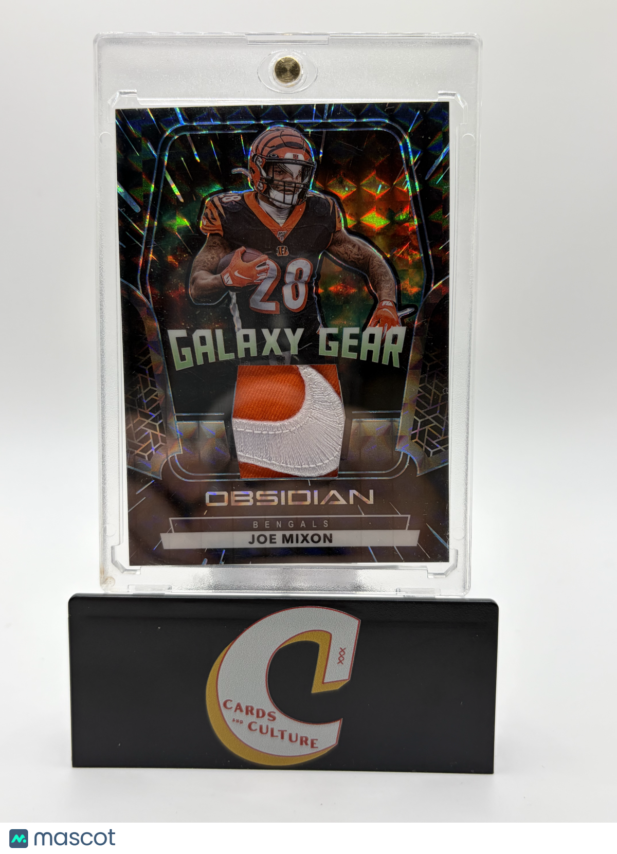 2020 Panini Obsidian Galaxy Gear Joe Mixon Contra Patch Memorabilia 1/1 Swoosh