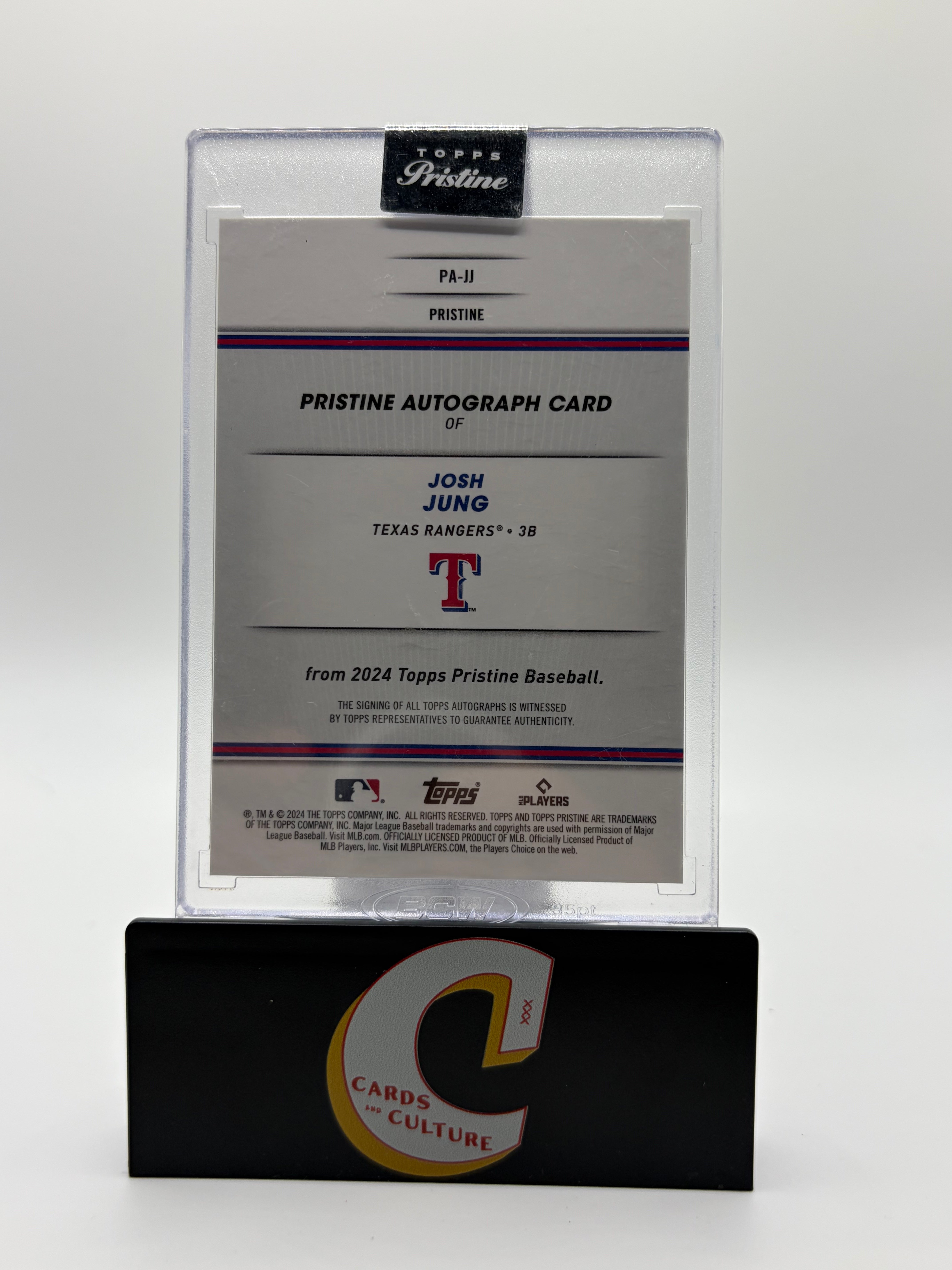 2024 Topps Pristine Baseball Josh Jung Gold Auto /50
