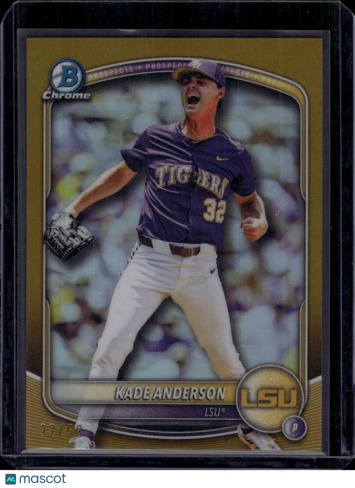 2026 Bowman Kade Anderson College Variation Gold Refractor 32/50 NUMBER MATCH