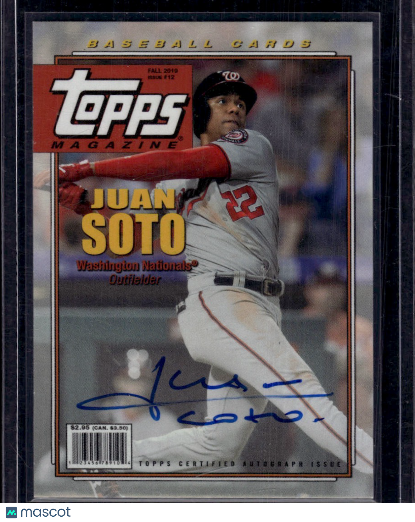 2019 Topps Archives Topps Magazine Juan Soto /150 Auto