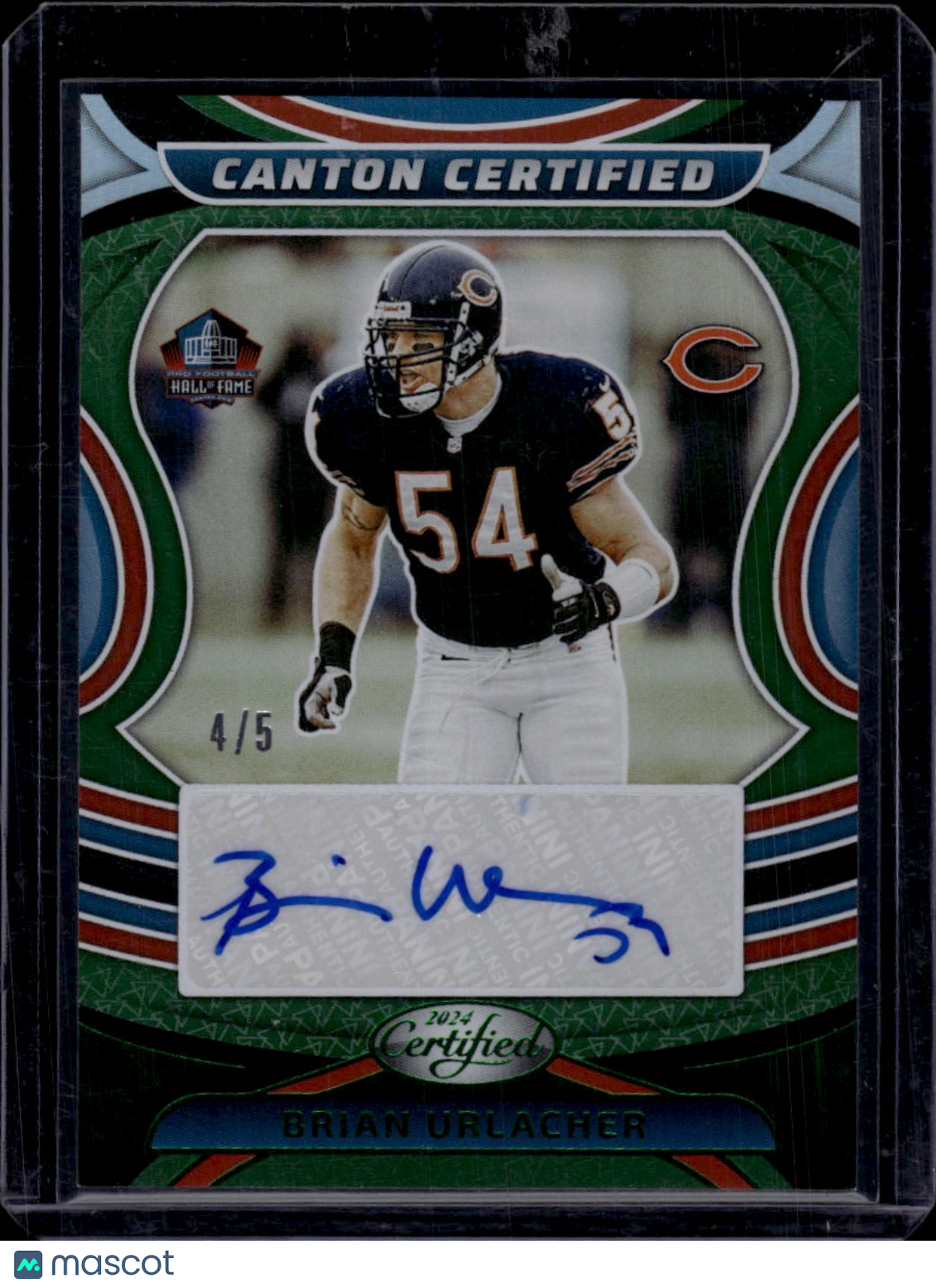 2024 Panini Certified Canton Certified Brian Urlacher Green Auto /5