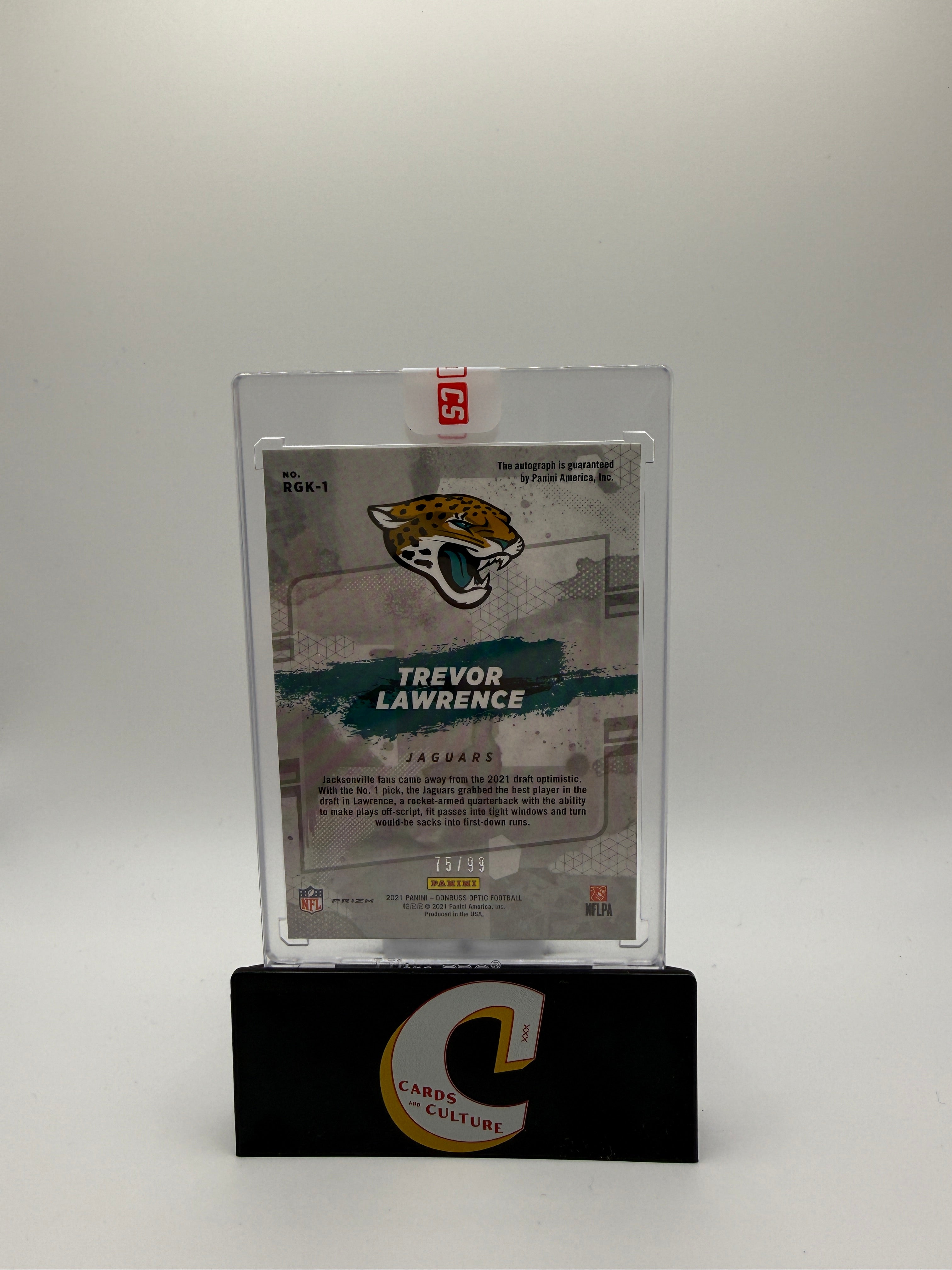 2021 Panini Donruss Optic Gridiron Kings Trevor Lawrence /99 Rookie Auto