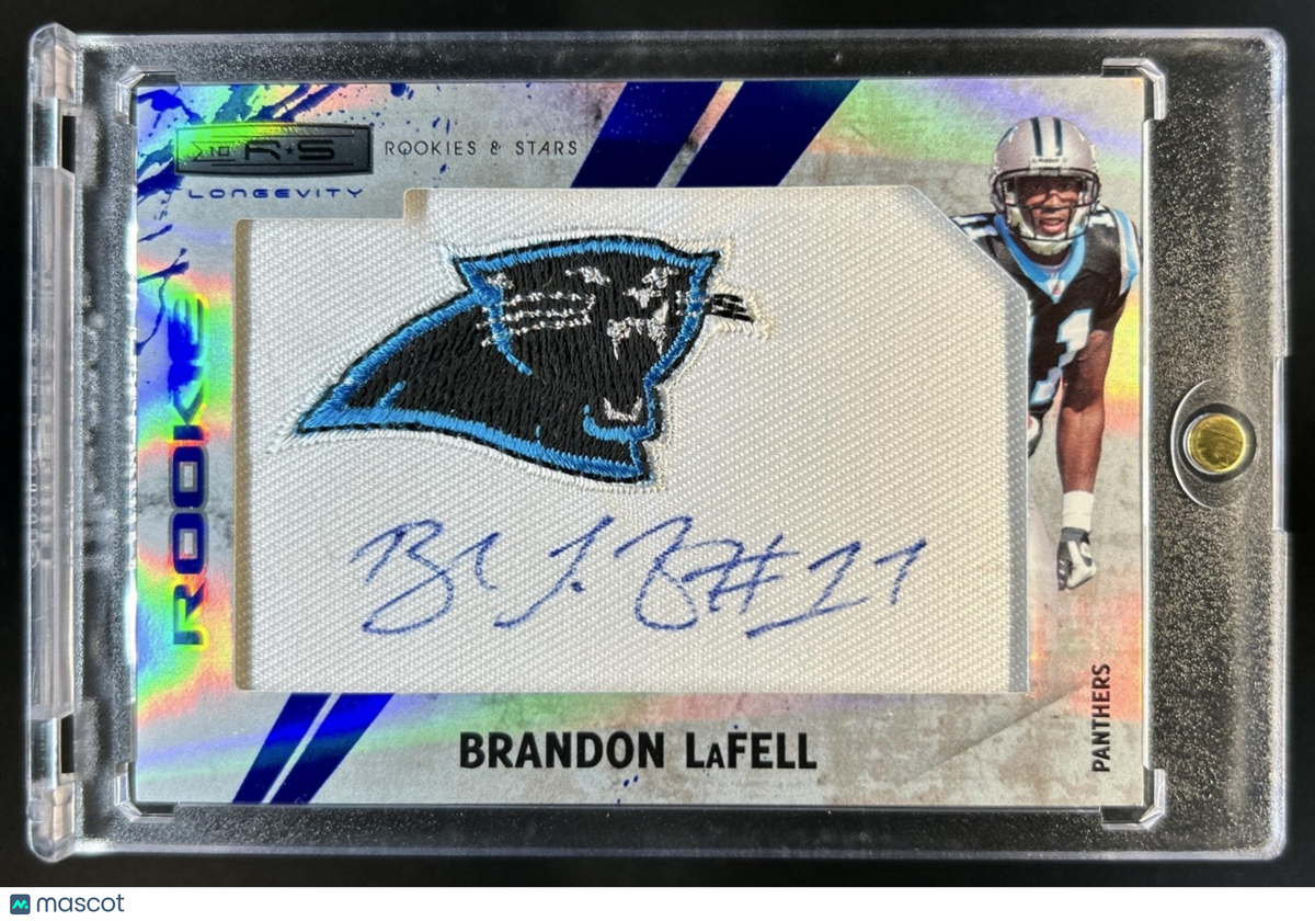 2010 Panini Rookies & Stars Brandon LaFell Rookie Patch Auto Platinum RC #1/1