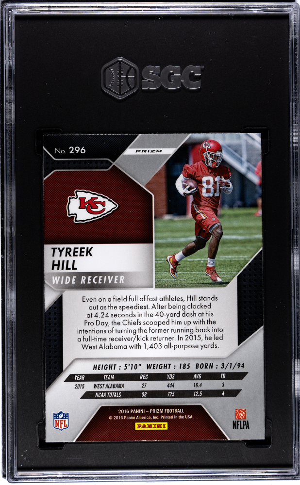 2016 Panini Prizm Tyreek Hill SGC 10