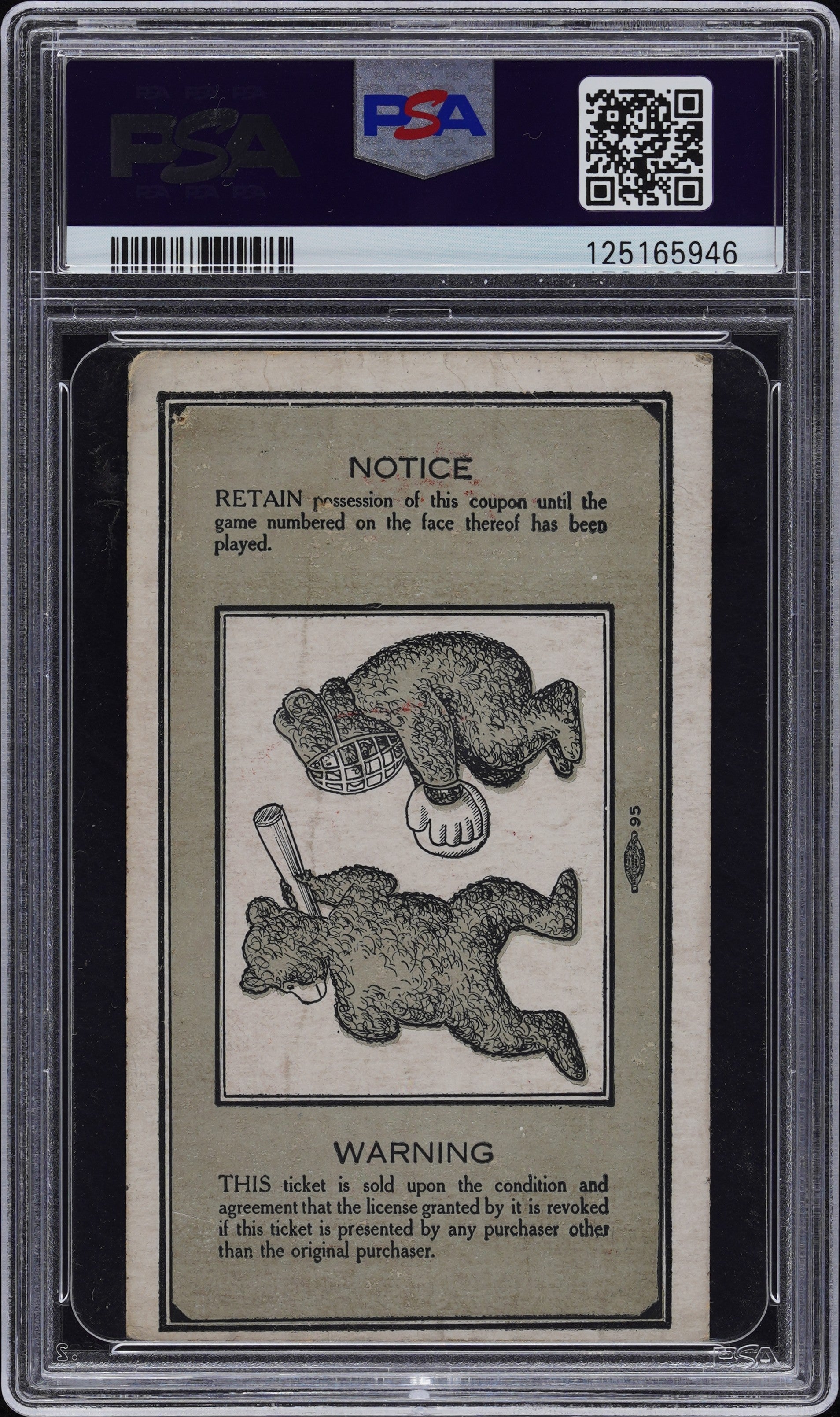 1932 World Series GM.3 Babe Ruth's "called Shot" PSA 1.5