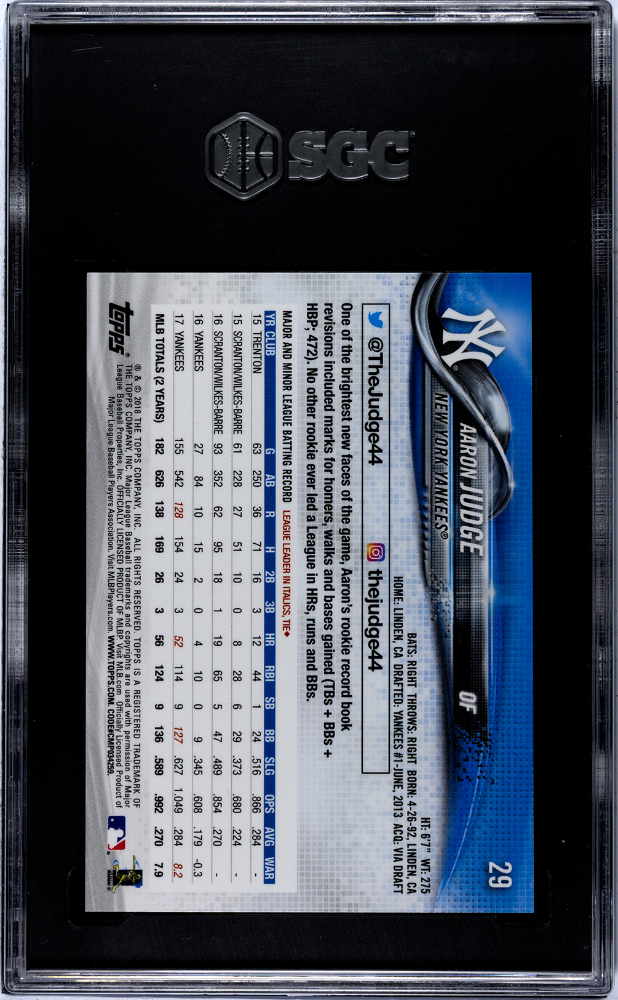 2018 Topps On Demand 3d Aaron Judge SGC 9.5