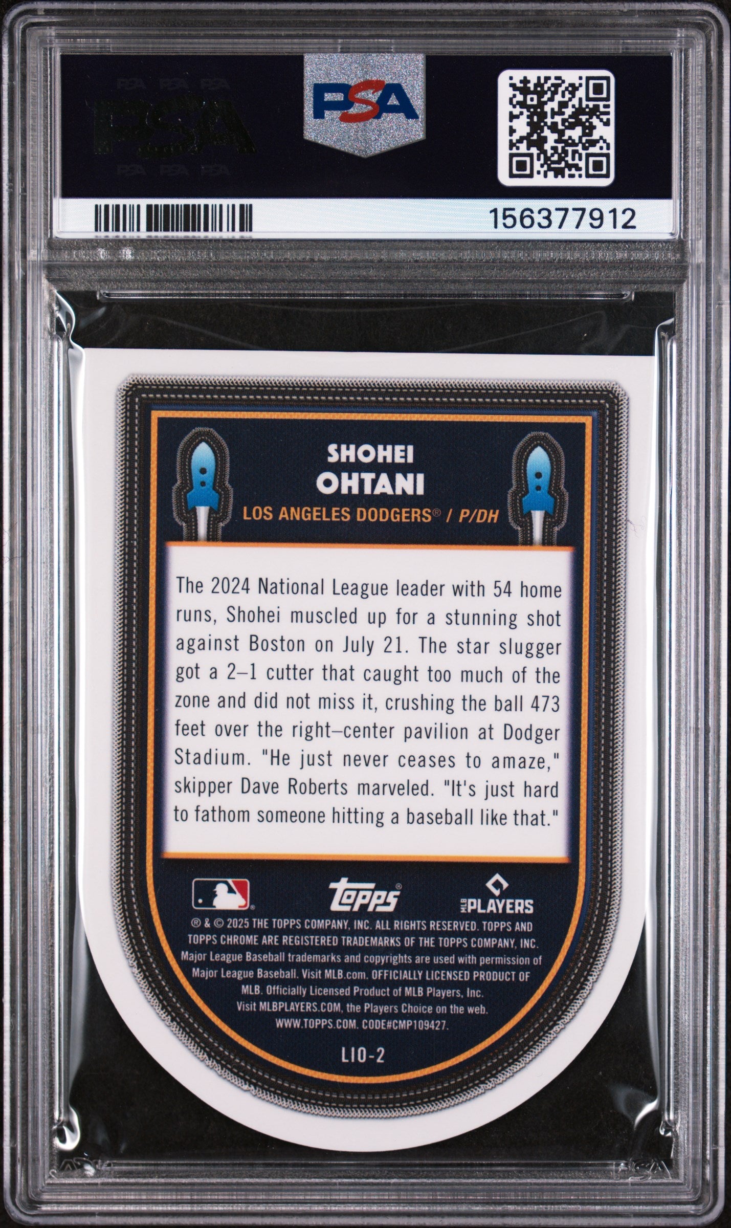 2025 Topps Cosmic Chrome Launched Into Orbit Shohei Ohtani PSA 8