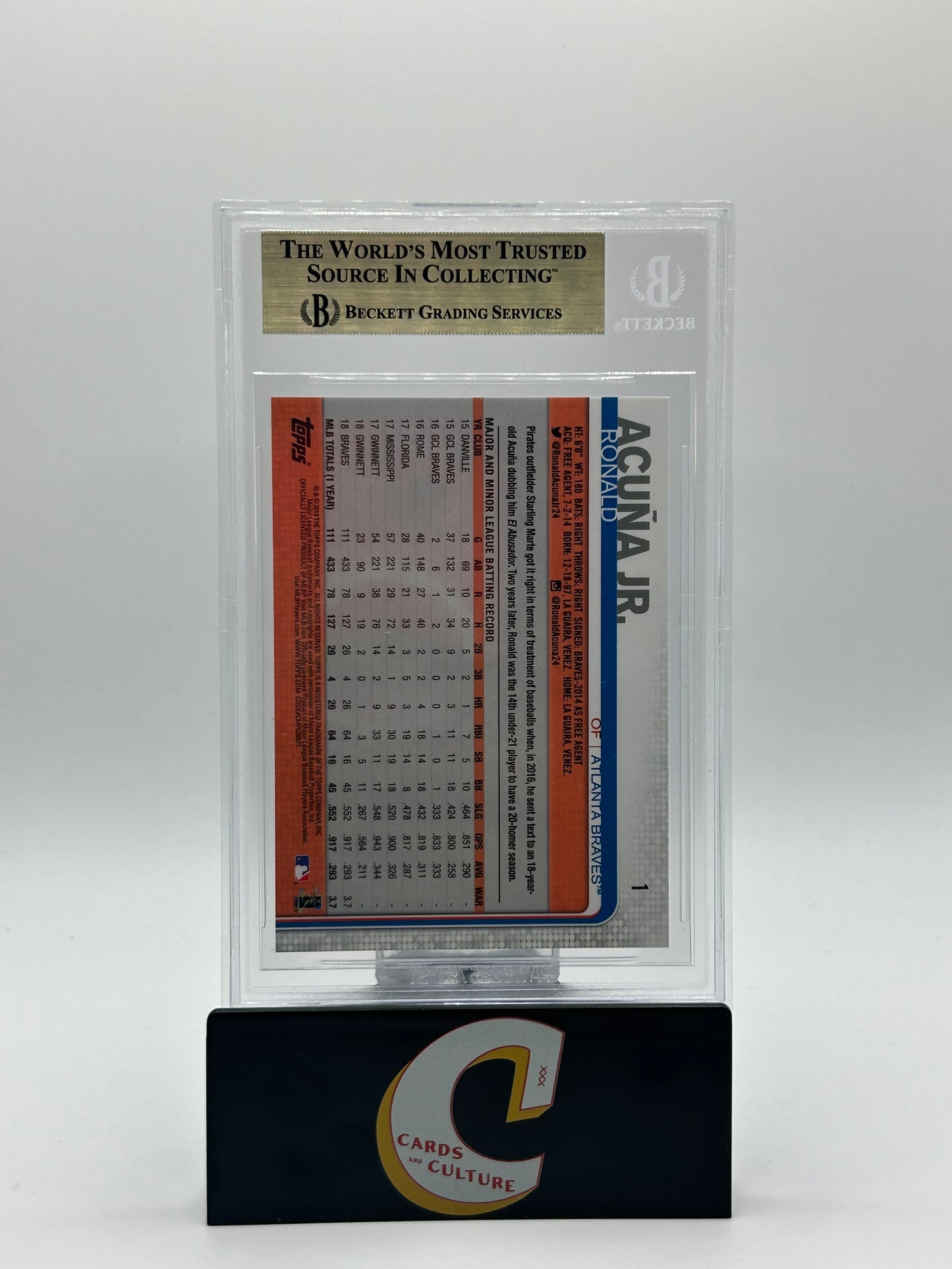 2019 Topps On Demand 3D Ronald Acuna Jr BGS 10
