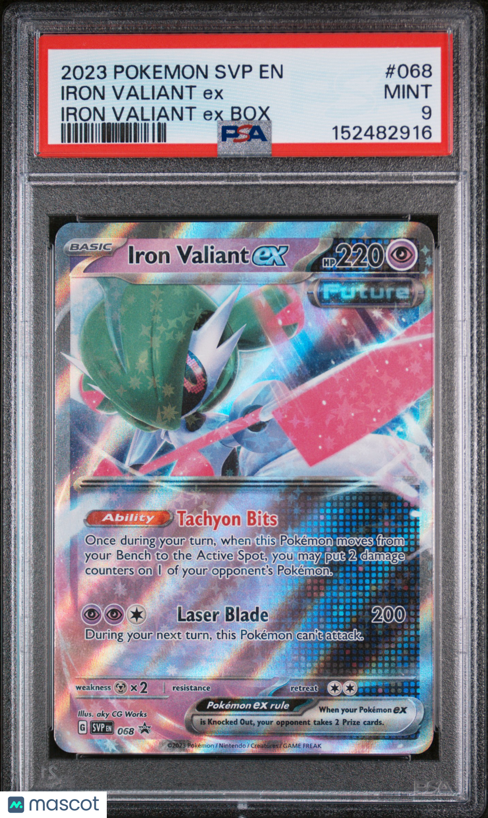 2023 Pokemon SVP EN-SV Black Star Promo Iron Valiant EX Iron Valiant EX Box PSA 9