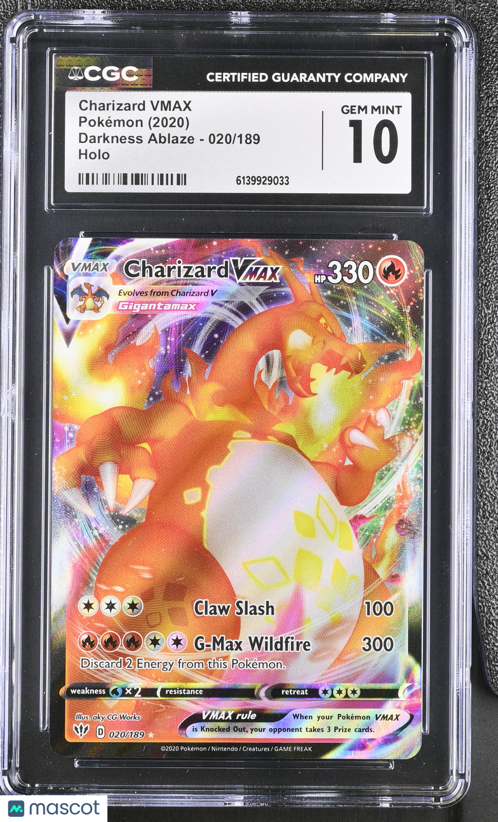 2020 Pokemon Darkness Ablaze Charizard VMAX 020/189 CGC 10