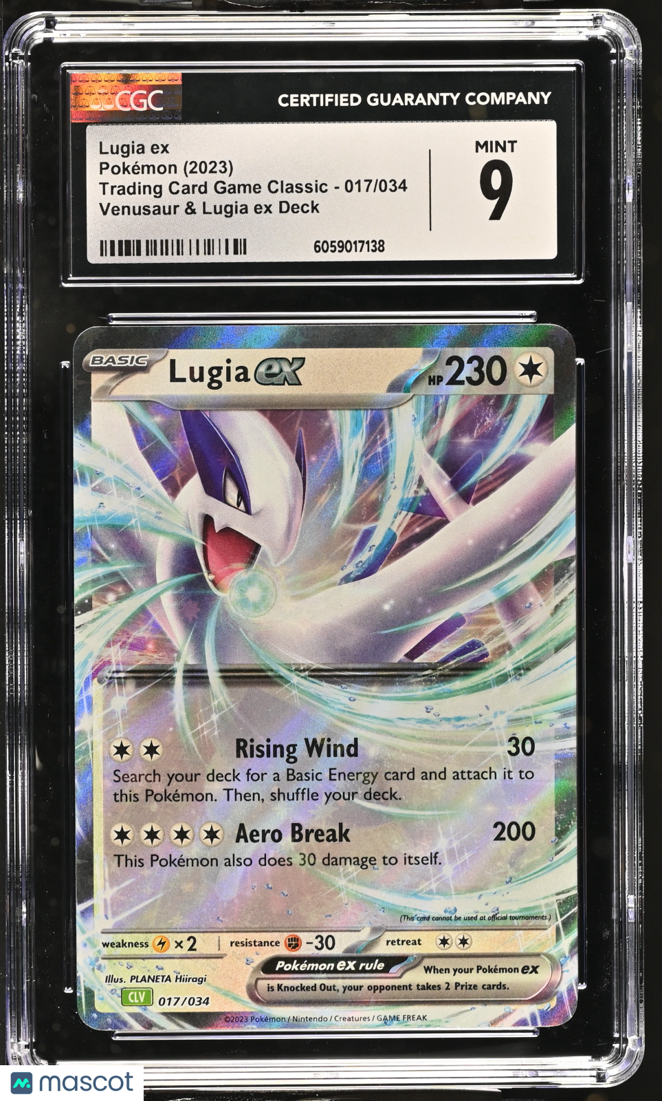 2023 Pokemon Trading Card Game Classic Lugia ex 017/034 CGC 9