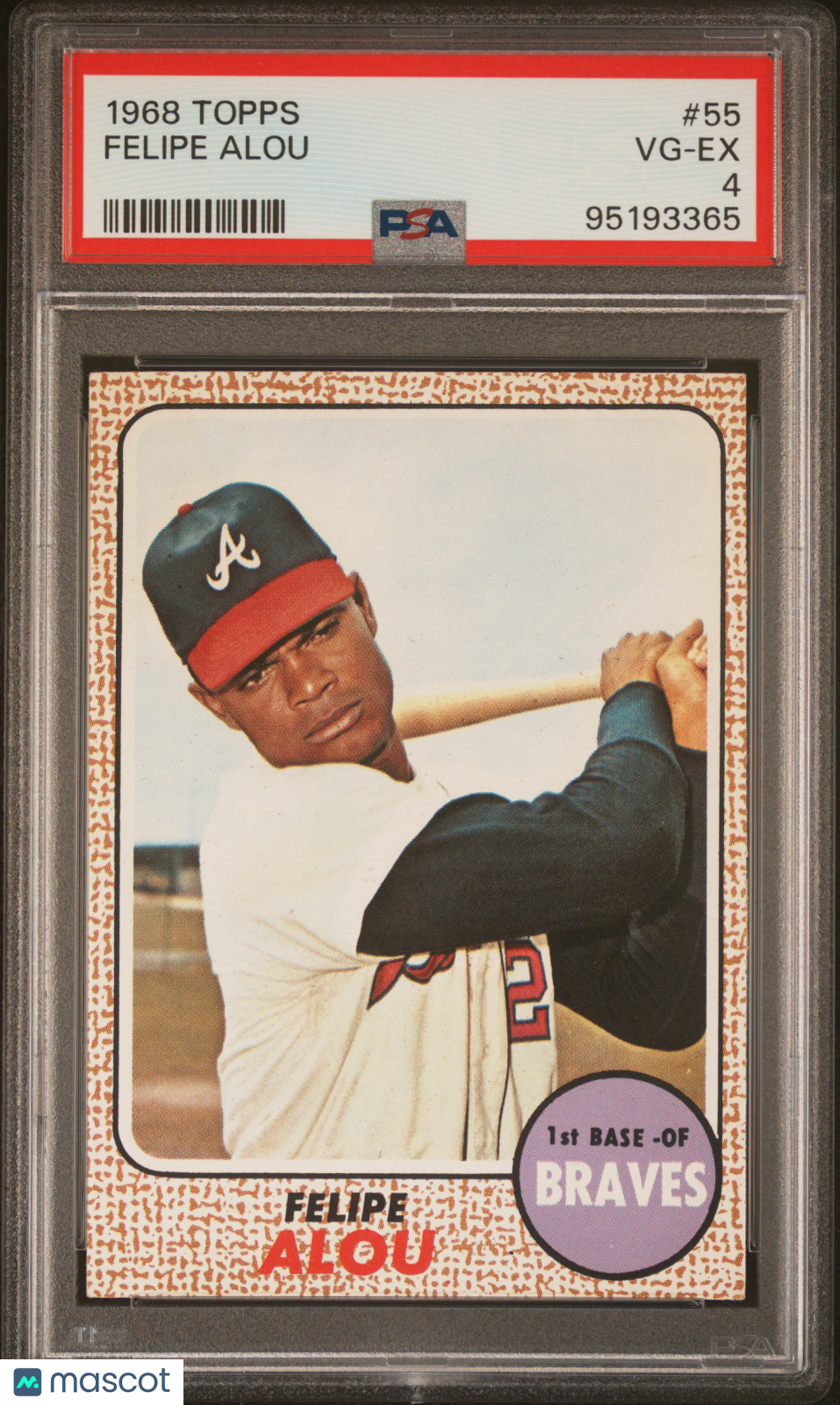 1968 Topps Felipe Alou PSA 4