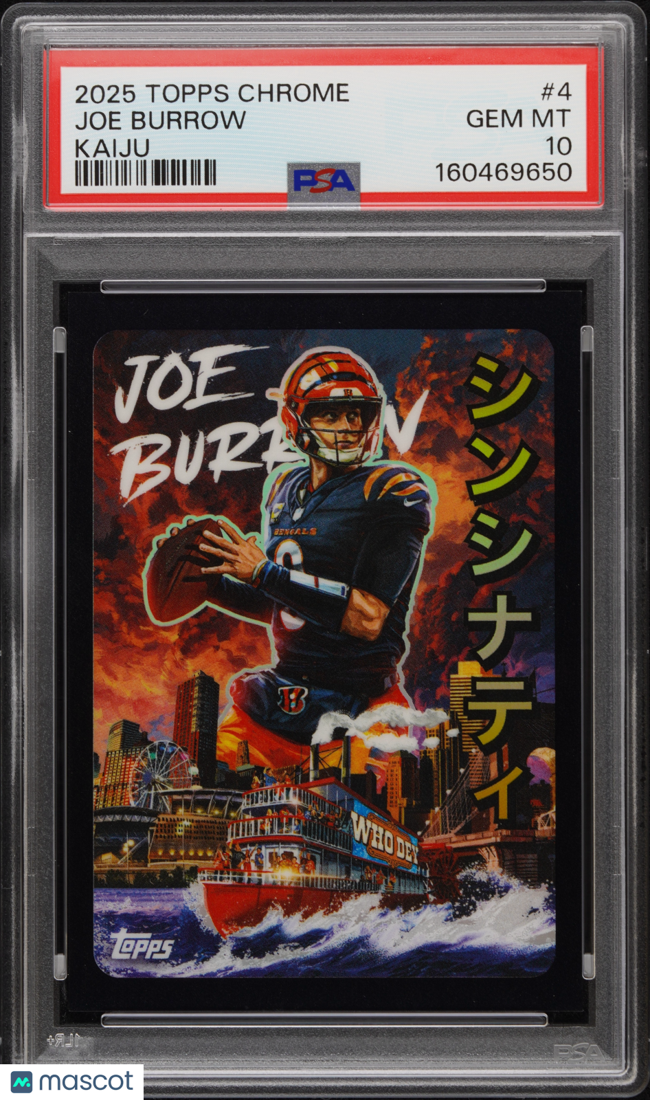 2025 Topps Chrome Kaiju Joe Burrow PSA 10