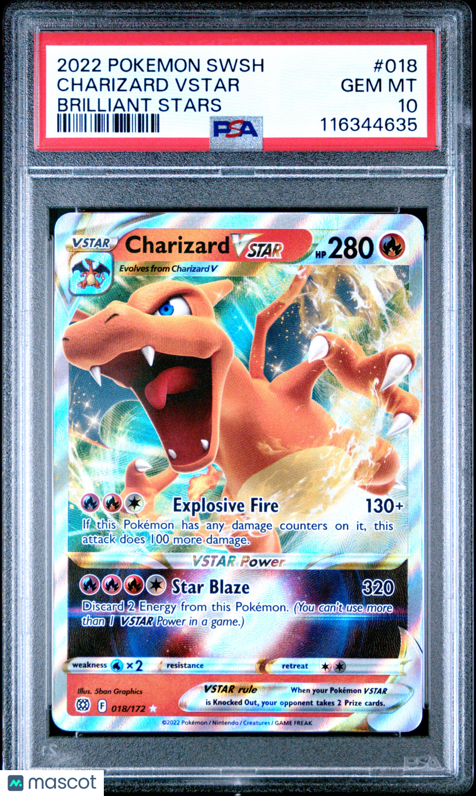 Pokemon Sword & Shield Brilliant Stars Charizard VSTAR Brilliant Stars PSA 10