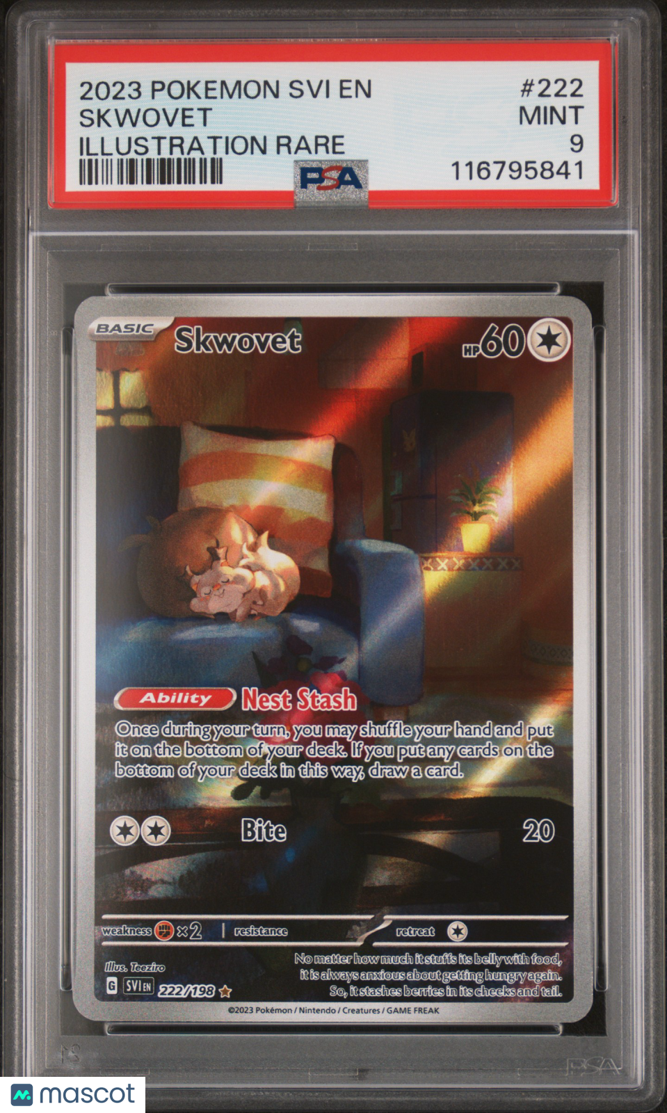 2023 Pokemon Svi EN-Scarlet & Violet Skwovet Illustration Rare PSA 9