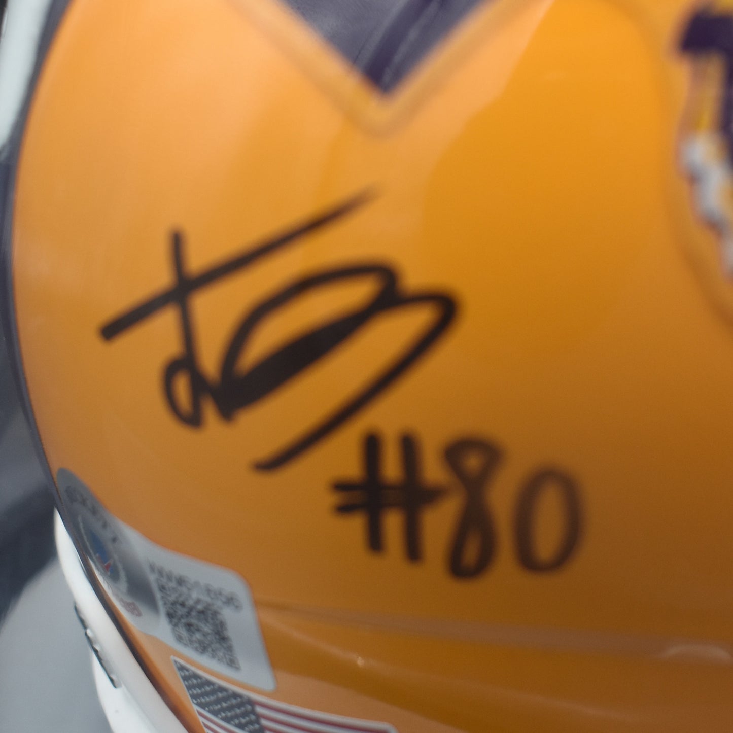 Malik Nabers x Jack Bech Signed Schutt Mini Helmet