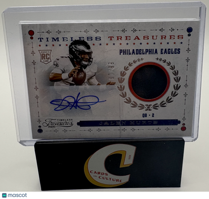 2021 Panini Chronicles Timeless Treasures Jalen Hurts Patch RC 87/99