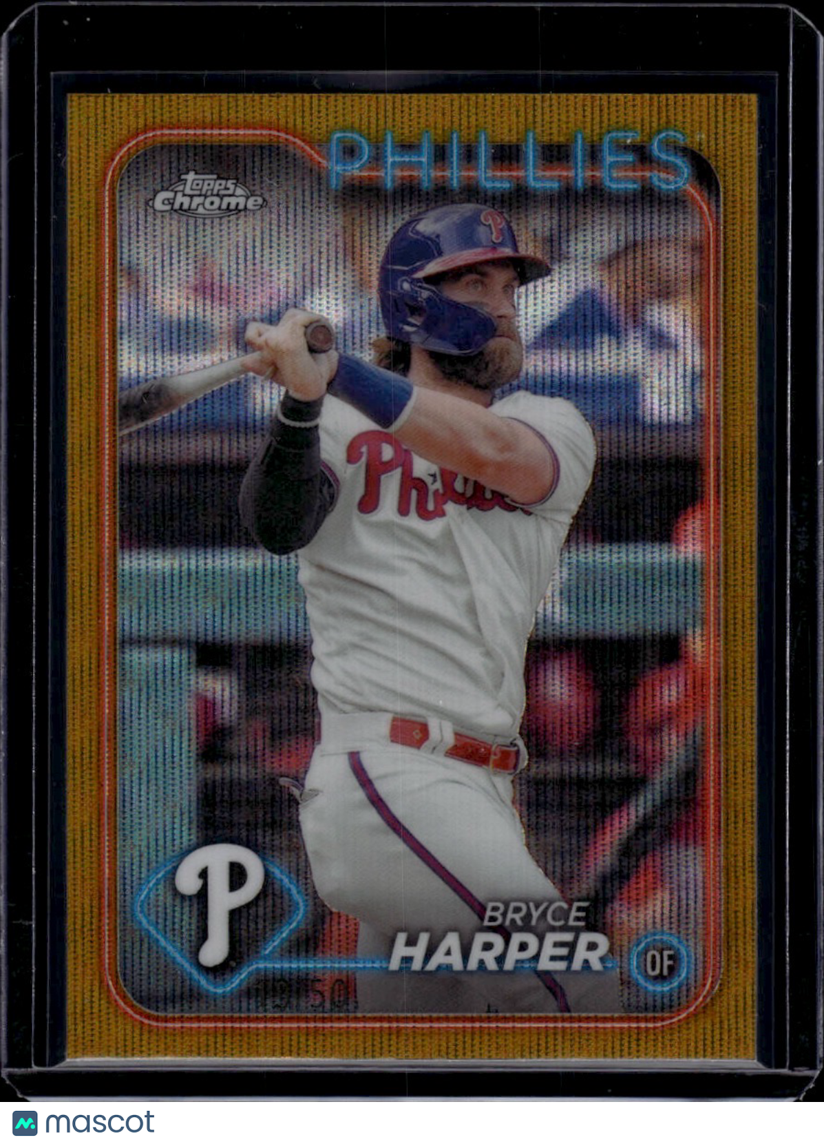 2020 Topps Chrome Bryce Harper Gold Wave /50