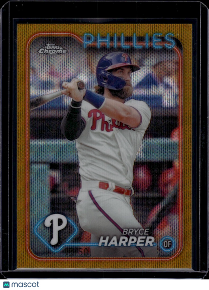 2020 Topps Chrome Bryce Harper Gold Wave /50