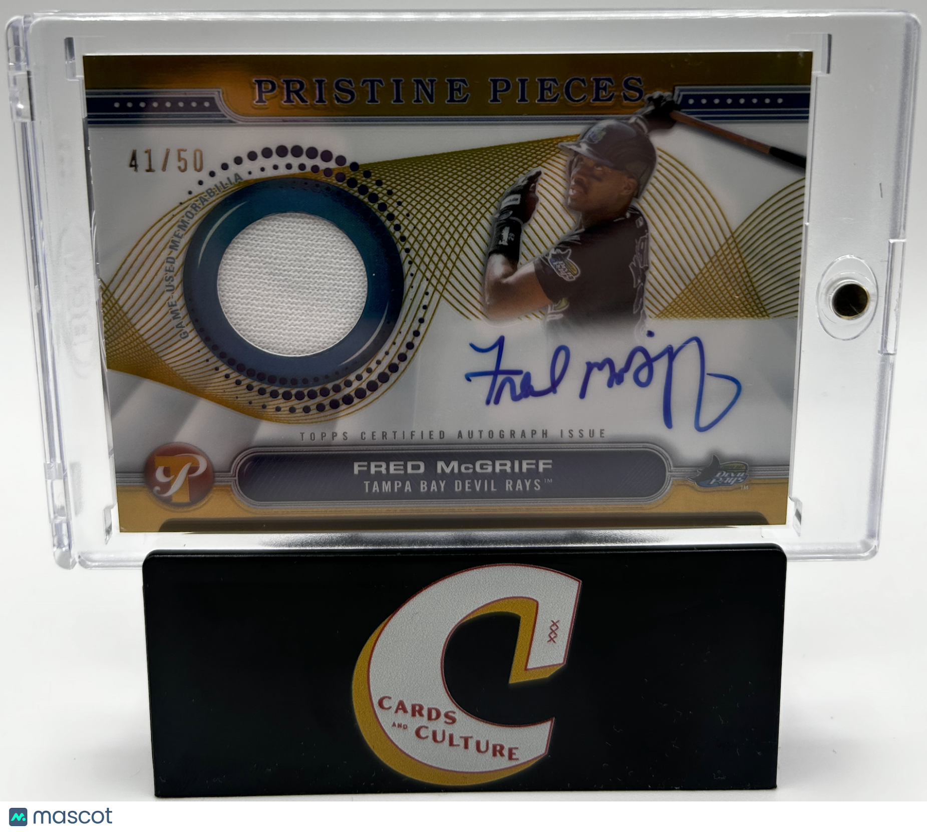2024 Topps Pristine Pristine Pieces Fred McGriff Autograph Relic 41/50