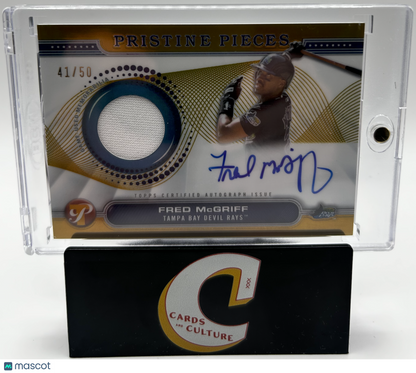 2024 Topps Pristine Pristine Pieces Fred McGriff Autograph Relic 41/50