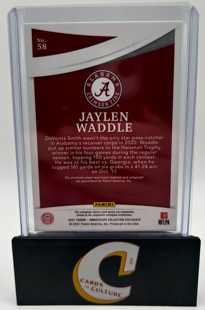 2021 Panini Immaculate Collection Collegiate Jaylen Waddle RPA /10