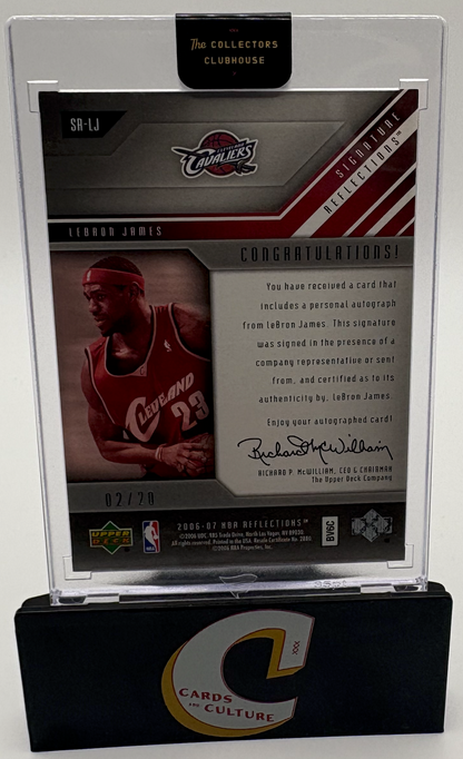 2006 Upper Deck Reflections Signature Reflections LeBron James /20 Auto RARE
