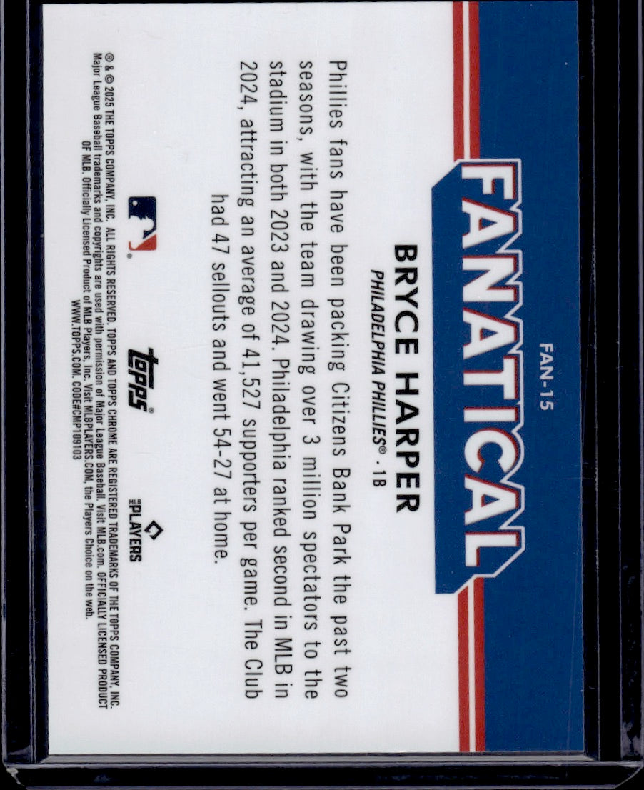 2025 Topps Chrome Fanatical Bryce Harper SP