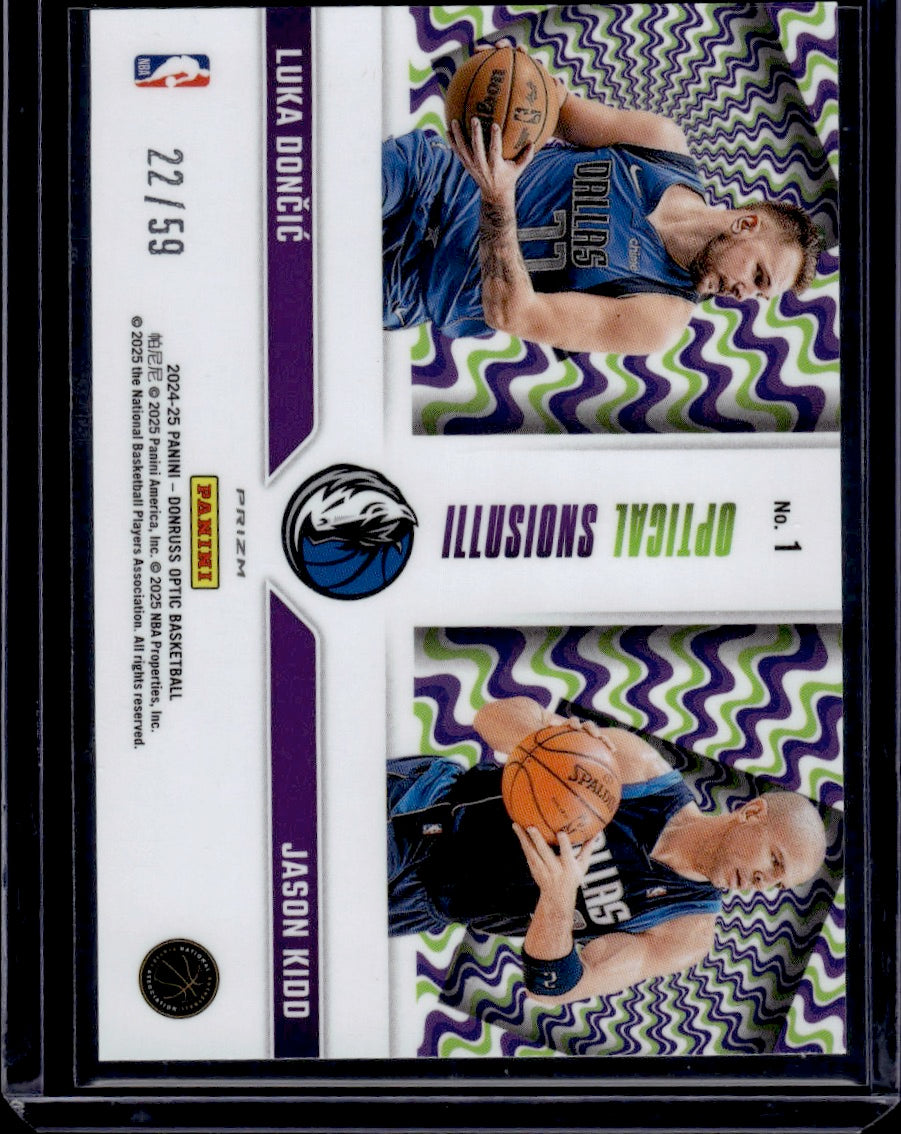2025 Panini Prizm Optical Illusions Luka Doncic Jason Kidd /59