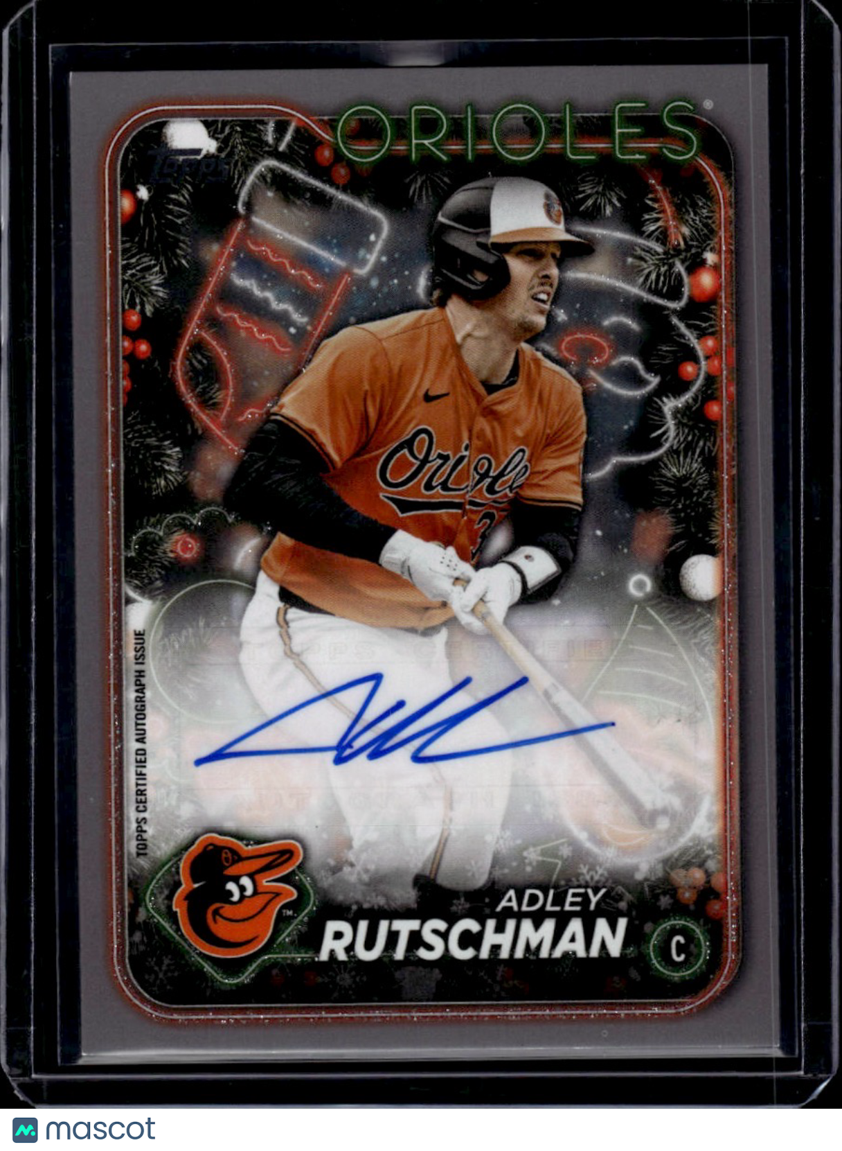 2024 Topps Holiday Baseball Adley Rutschman /25 Auto