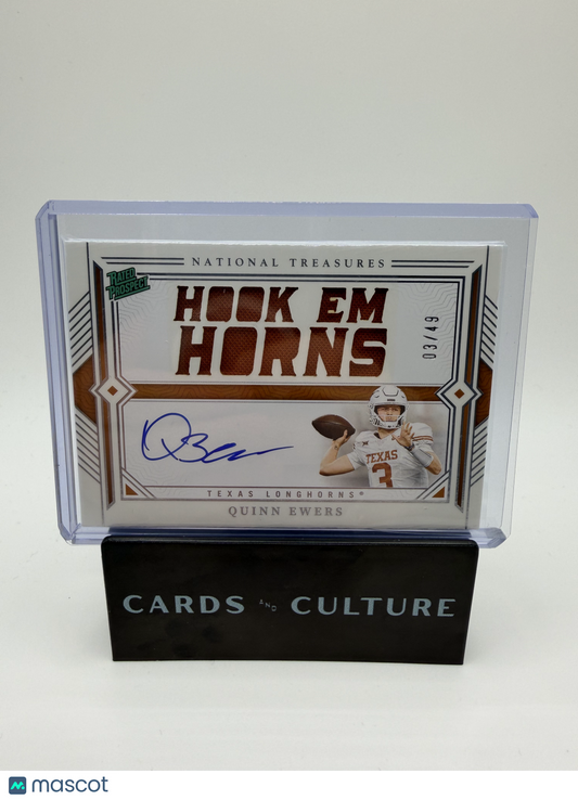 2024 Panini National Treasures Collegiate Quinn Ewers /49 Rated Prospect Auto