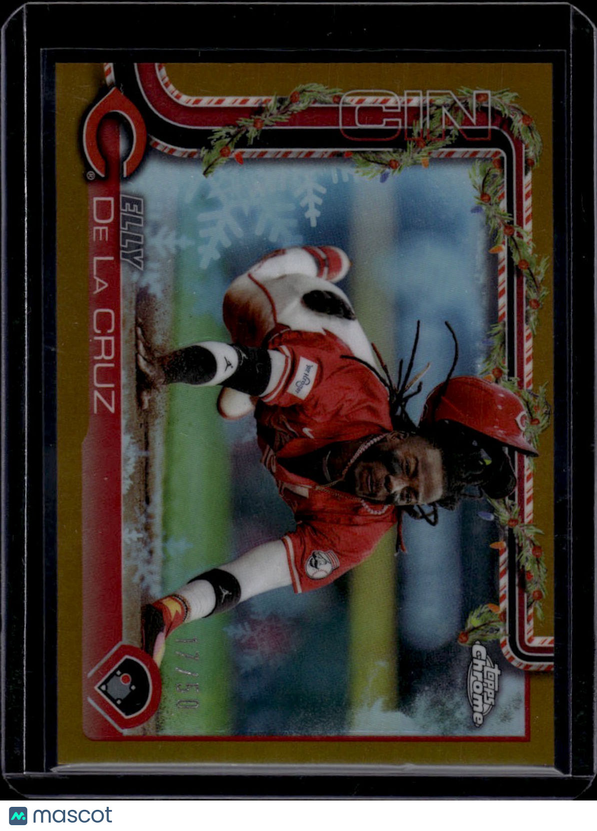 2025 Topps Chrome Holiday Elly De La Cruz Gold /50