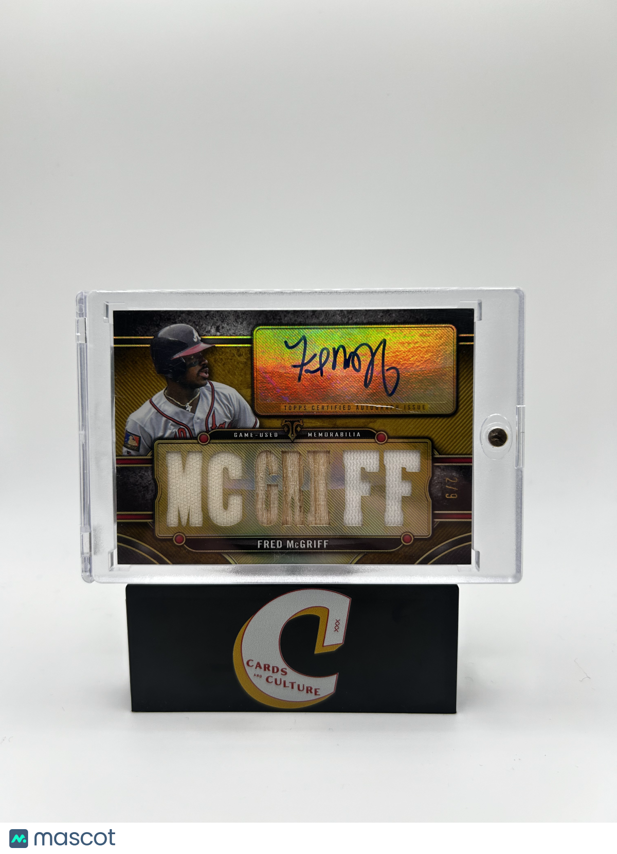 2024 Topps Triple Threads Fred McGriff Game-Used Memorabilia Auto Relic Card /9