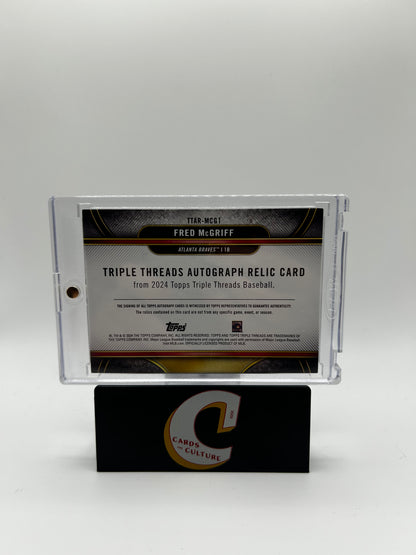 2024 Topps Triple Threads Fred McGriff Game-Used Memorabilia Auto Relic Card /9